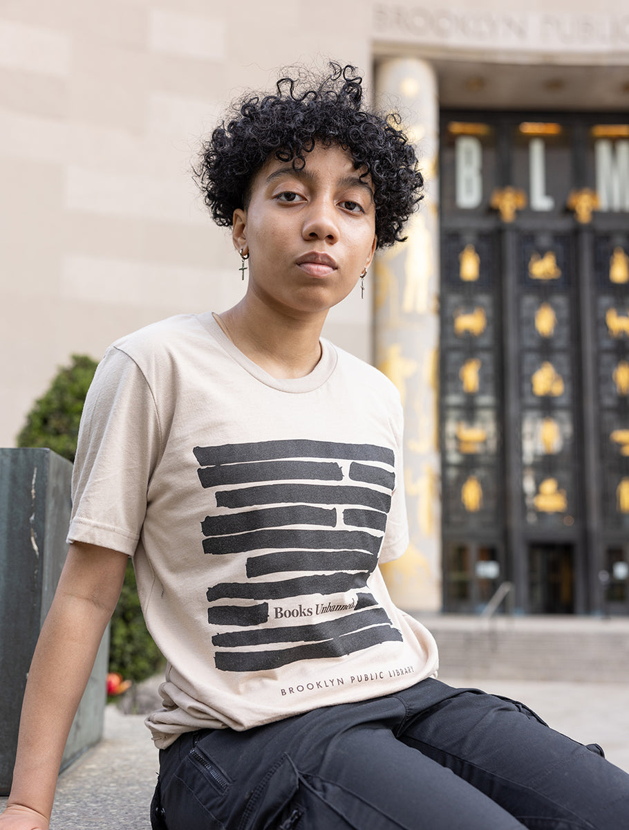 Books Unbanned QR Code T-Shirt, Black – Shop BKLYN Library