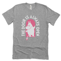 Special-edition BPL x Moomins The Door is Always Open Adult Grey t-shirt