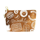 Maptote Brooklyn Pins & Patches Zip Pouch Caramel