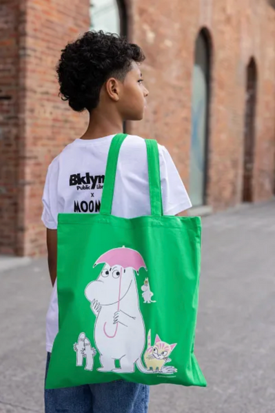 Special-edition BPL x Moomins Green bag