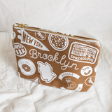 Maptote Brooklyn Pins & Patches Zip Pouch Caramel