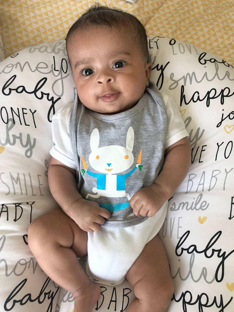 Peter Rabbit Baby Bib by Brooklyn Illustrator James Yang